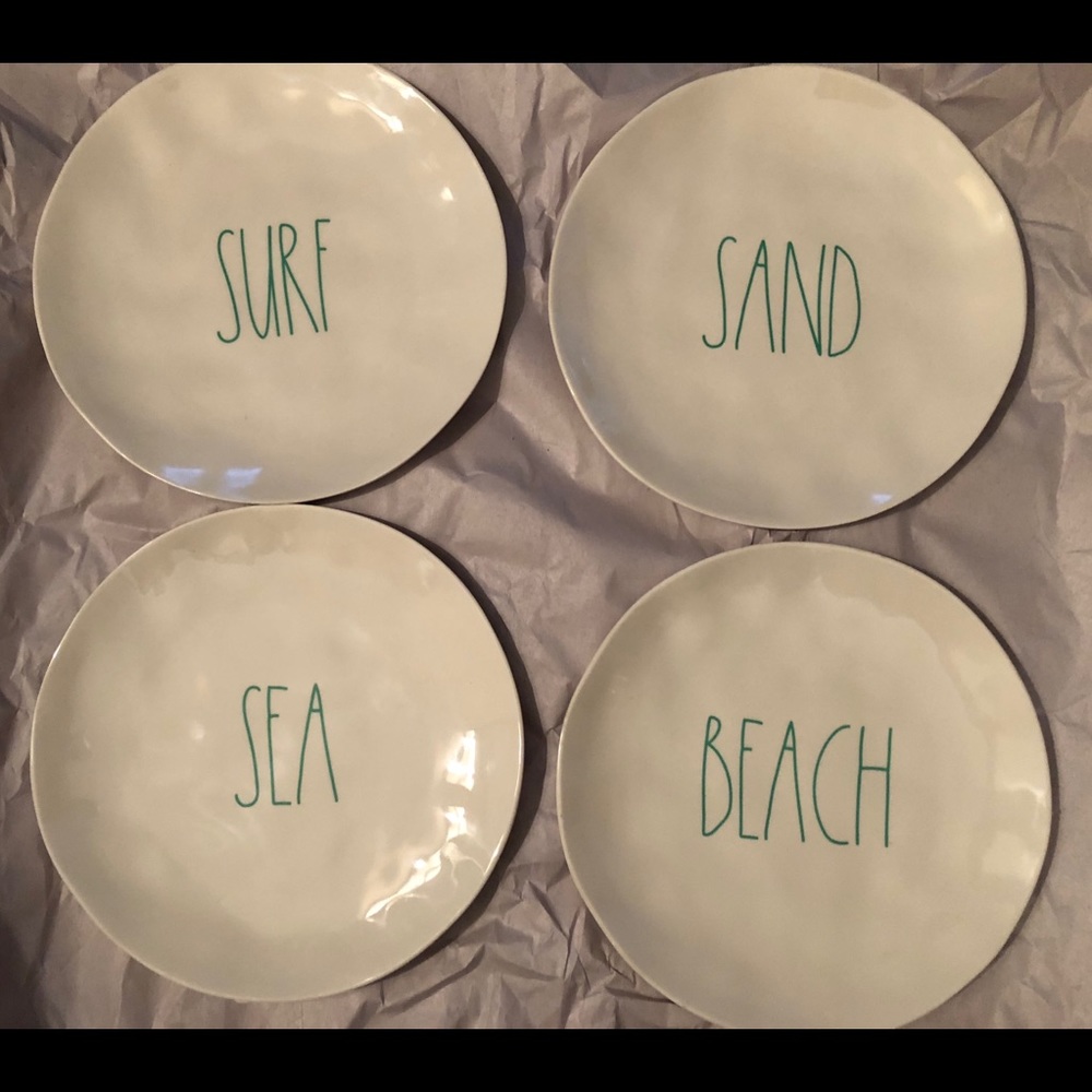 NWT Rae Dunn Teal Coastal Plates
